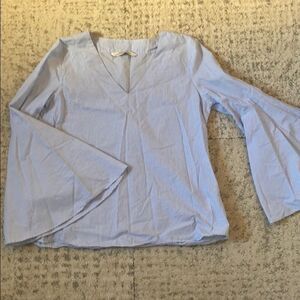 💚 Zara blue and white striped top